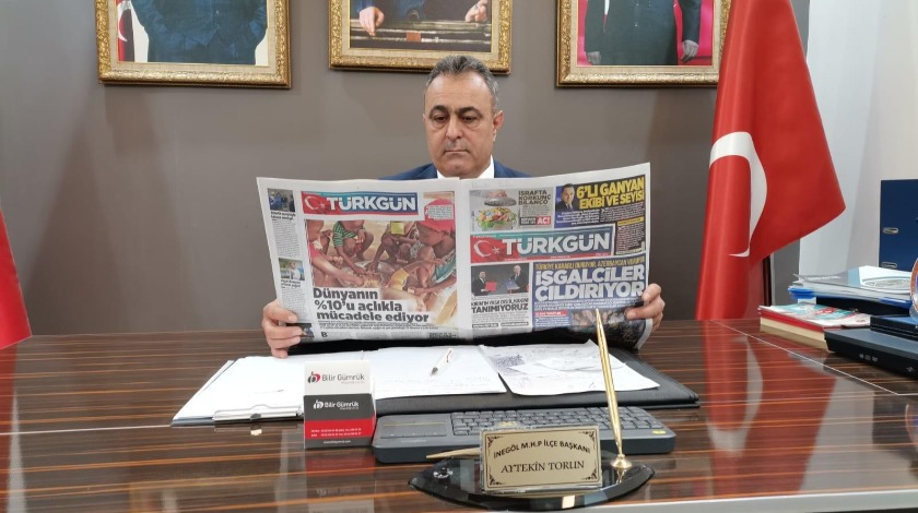 Bursa 'nın İnegöl İlçesinde 'Türkgün Gazetesi Okuyalım' seferberliği