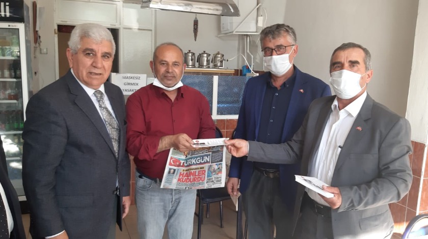 MHP, Edirne’de esnafla buluştu, TÜRKGÜN gazetesi dağıttı