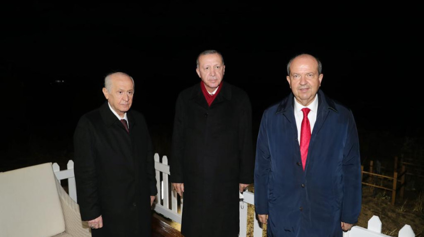 Cumhurbaşkanı Erdoğan ve MHP Lideri Devlet Bahçeli KKTC'de