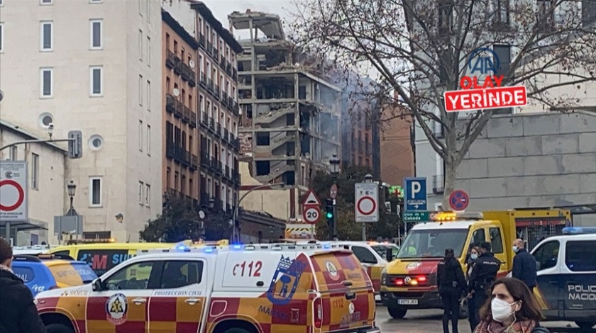 Madrid'de bir binada şiddetli patlama