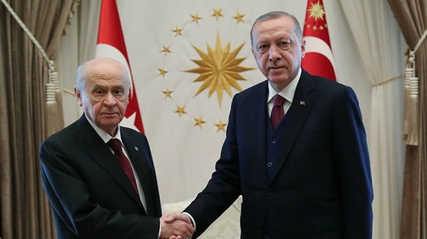 MHP Lideri Bahçeli, Külliye'de Cumhurbaşkanı Erdoğan ile görüştü