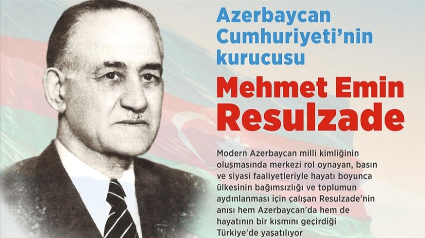 Azerbaycan Cumhuriyeti'nin kurucusu Resulzade anılıyor