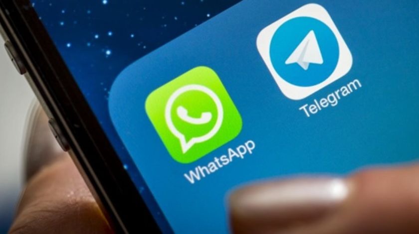 WhatsApp ve Telegram sosyal medyada birbirine girdi