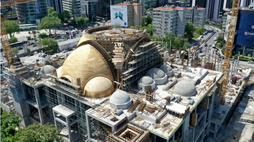 Barbaros Hayrettin Paşa Camii inşaatının bitimine yaklaşıldı