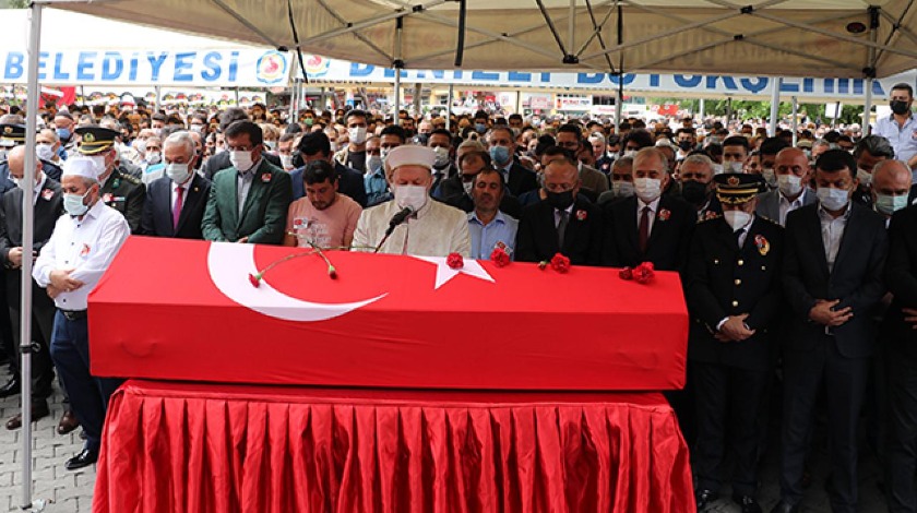 Şehit polis memuru Ercan Yangöz için cenaze töreni düzenlendi