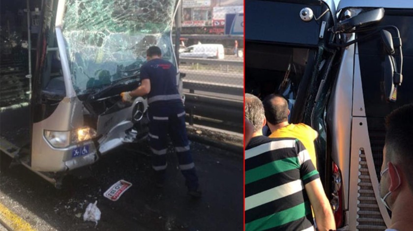 Küçükçekmece'de metrobüs kazası: Yaralılar var