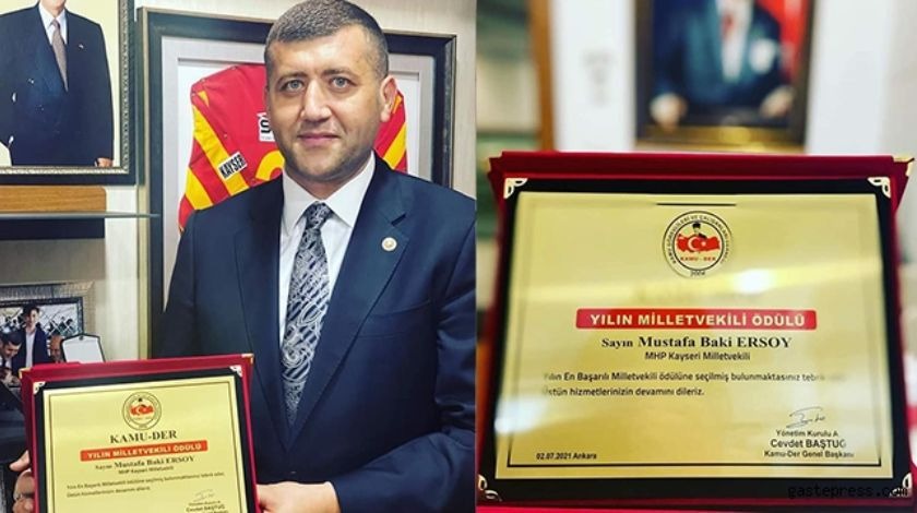 MHP'li Ersoy'a anlamlı ödül