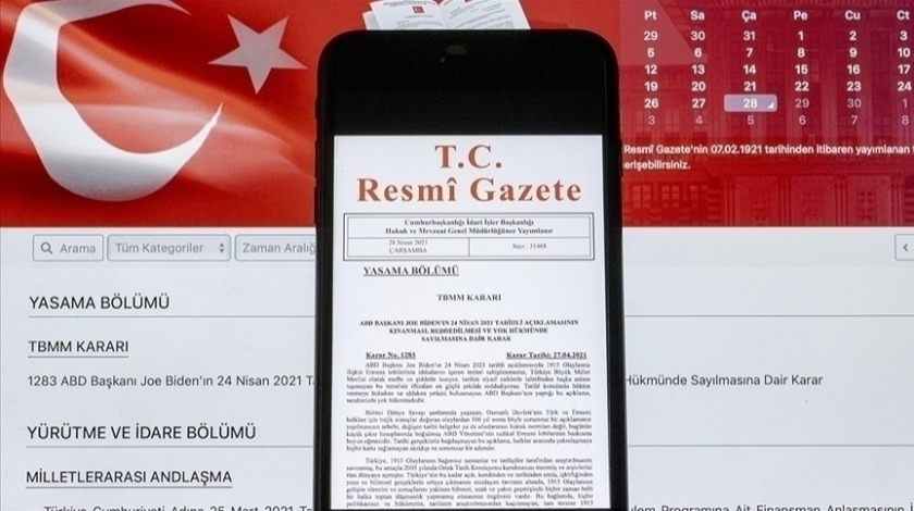 TBMM kararları Resmi Gazete'de