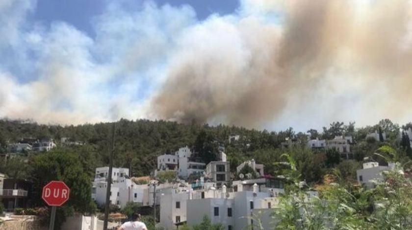 Bodrum'da yeni yangın! Yerleşim alanına 150 metre uzaklıkta