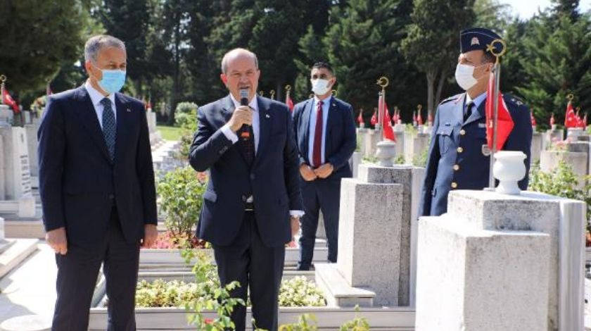 KKTC Cumhurbaşkanı Ersin Tatar’dan Kıbrıs Şehidi Cengiz Topel’e ziyaret