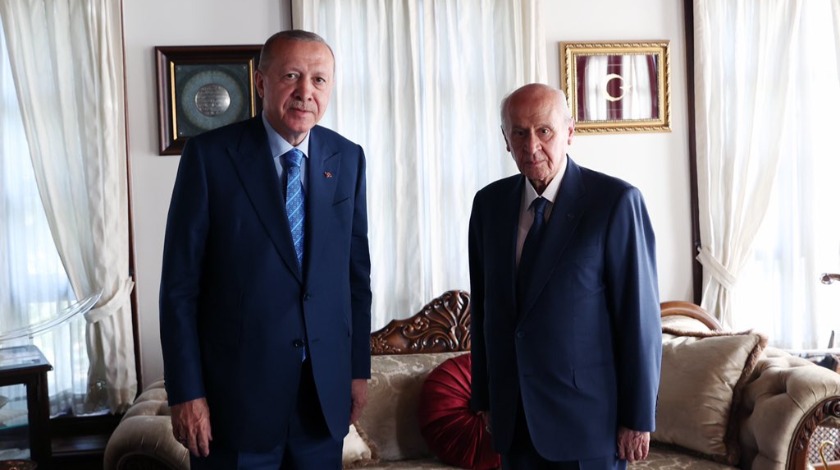 Cumhurbaşkanı Erdoğan'dan MHP Lideri Devlet Bahçeli'ye ziyaret