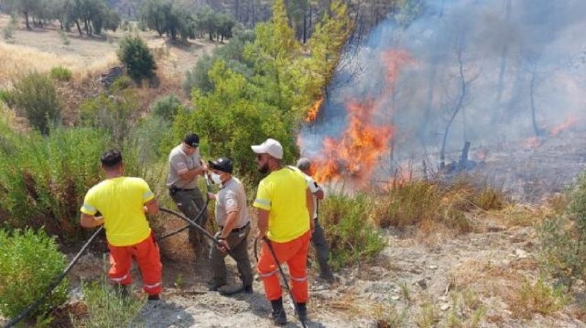 KKTC'den gelen ekipler Türkiye'nin yangınlarla mücadelesine destek oluyor