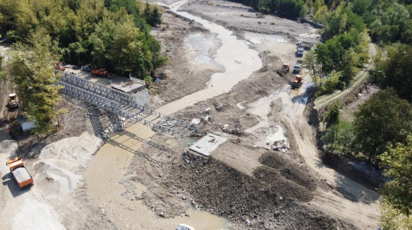 Bartın'da selde yıkılmıştı, yarın trafiğe açılacağı bildirildi