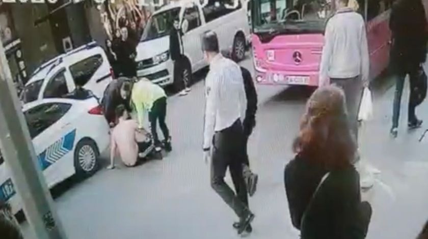 Nişantaşı'nda kadın trafik polisinden hayat kurtaran müdahale