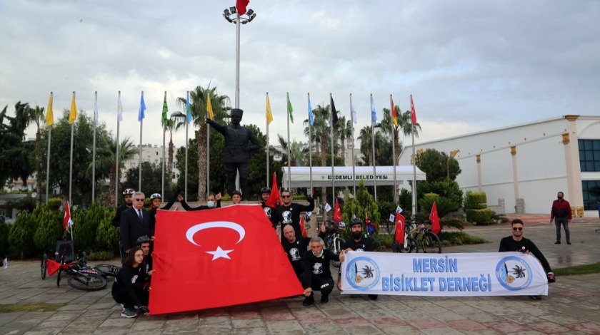 Mersin Erdemli'de “Ata’ya Saygı, Pedala Engel Yok”