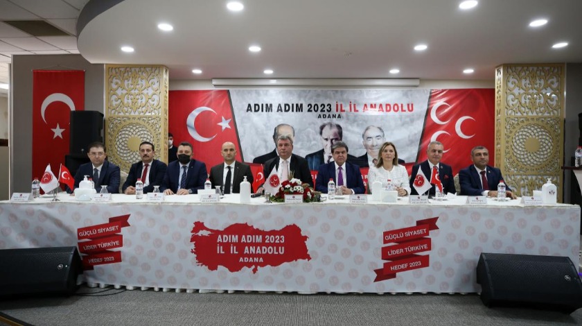 MHP'nin "Adım Adım 2023: İl İl Anadolu" heyeti Adana'da ziyaretlerde bulundu