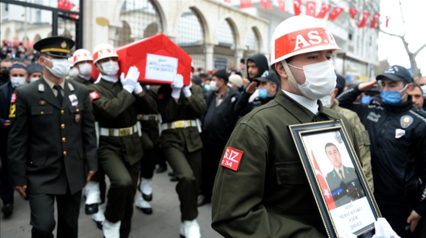 Akçakale sınır hattında şehit olan Piyade Teğmen Alyakut son yolculuğuna uğurlandı