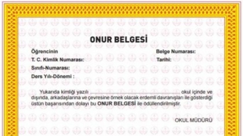 Onur belgesi nasıl alınır, kimlere verilir?  Ortaokul-lisede onur belgesi kaç puanla alınır?