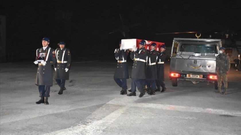 Hakkari'de şehit olan asker için tören düzenlendi