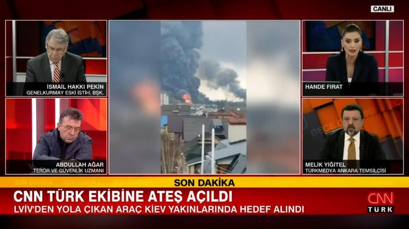 CNN TÜRK ekibine Kiev yakınlarında ateş açıldı!