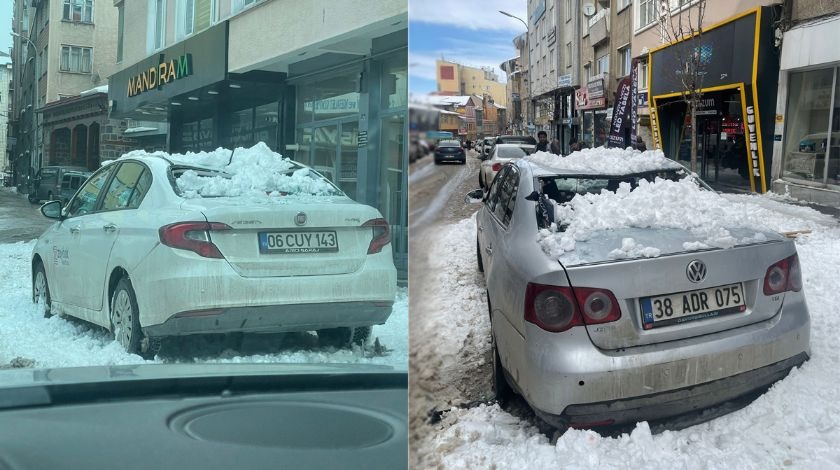 Faciadan dönüldü! Tonlarca ağırlıktaki kar kütlesinin altında kaldılar