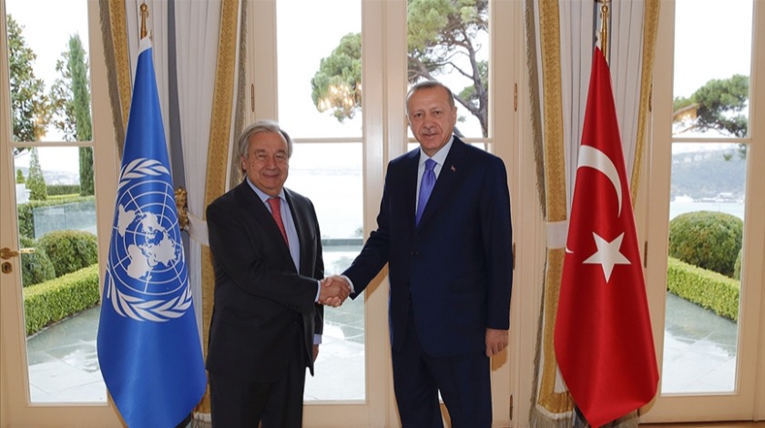 Cumhurbaşkanı Erdoğan, Guterres'le telefonda görüştü