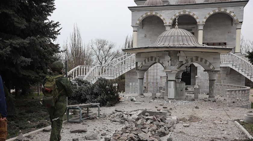 Mariupol'deki Türk camisinin bazı bölümleri çatışmalarda hasar gördü