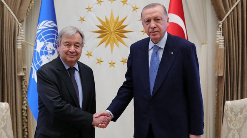 Cumhurbaşkanı Erdoğan, BM Genel Sekreteri Guterres'i kabul etti