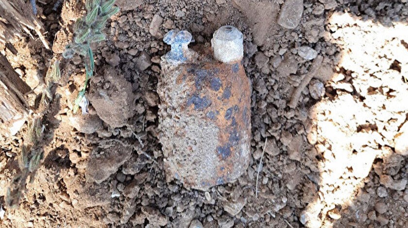 Milli Mücadele dönemine ait patlamamış el bombası bulundu