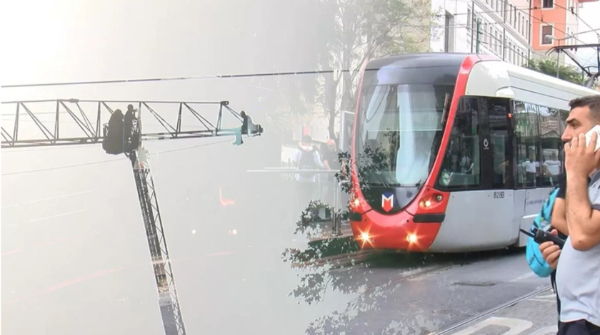 Vince çıktı! Tramvay seferleri durdu