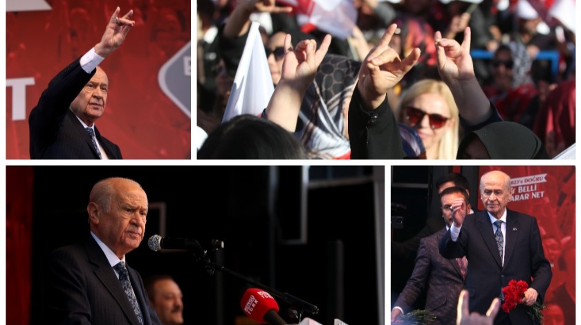 Erzurum tarih yazdı! İşte MHP Lideri Devlet Bahçeli'nin mitinginden kareler...