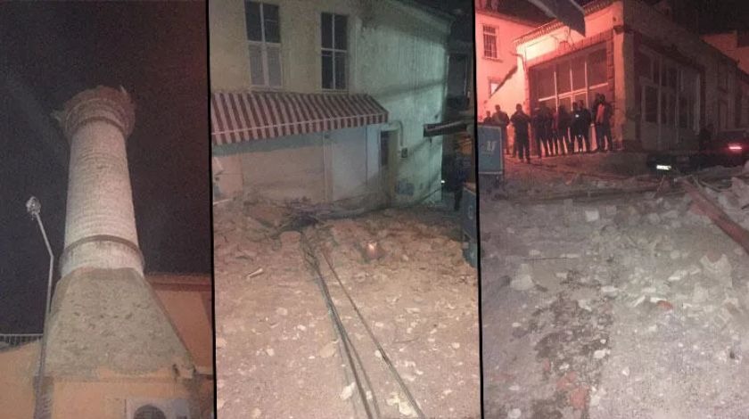 İzmir'de 4,9'luk deprem! 1 minare yıkıldı, 3 yaralı: Çok sayıda binada hasar var