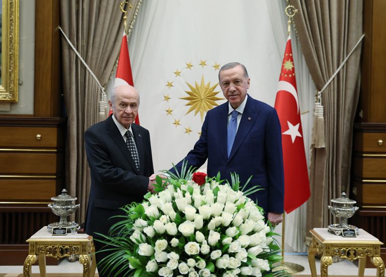 Cumhurbaşkanı Recep Tayyip Erdoğan ve MHP Genel Başkanı Devlet Bahçeli bir araya geldi