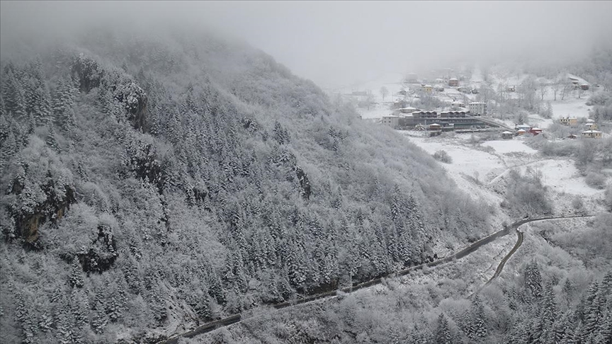 Zigana Dağı'nda kar ve sis etkili oldu