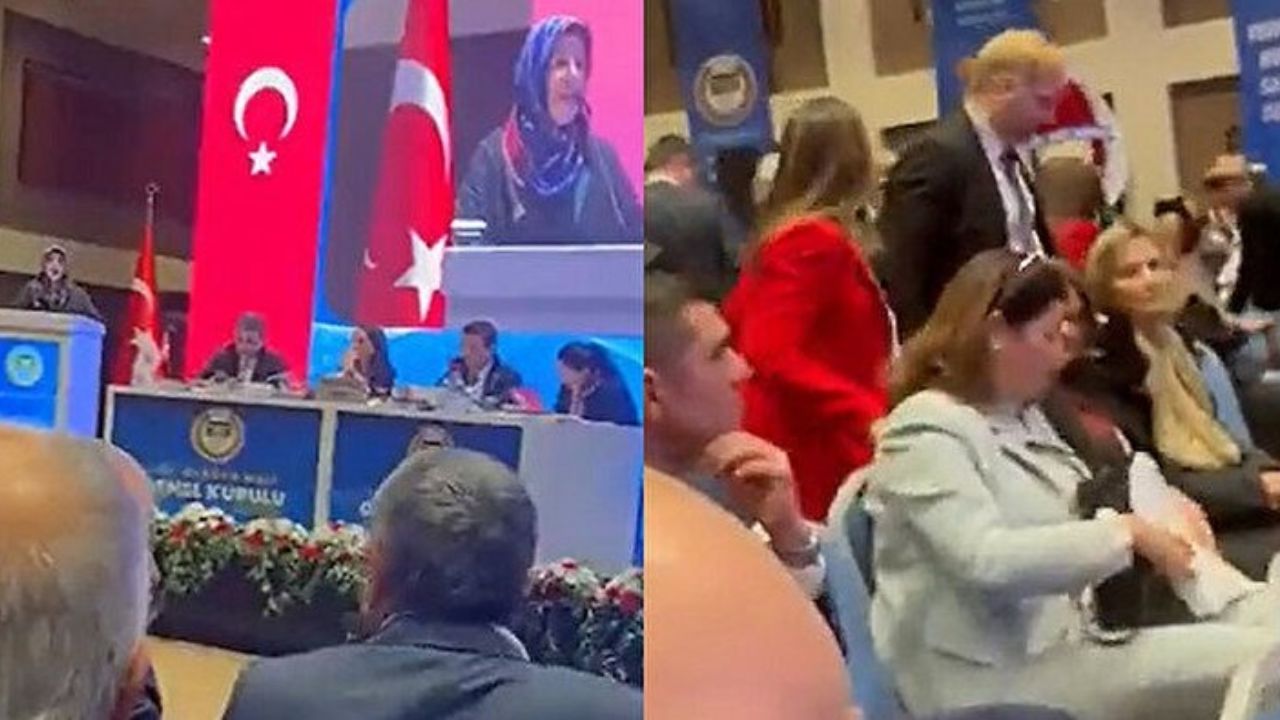 TBB'den başörtüsü hazımsızlığı! Başörtülü divan üyesi kürsüye çıkınca salonu terk ettiler