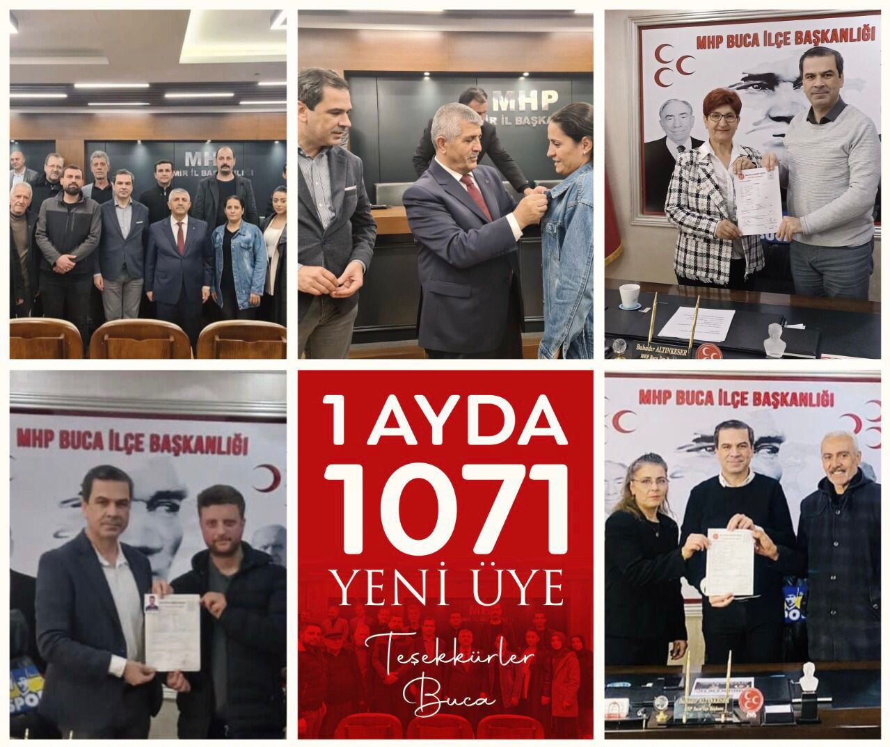 MHP İzmir'e 1071 yeni üye!