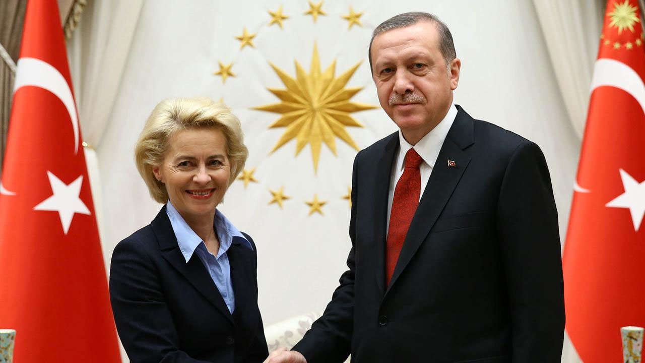 Cumhurbaşkanı Erdoğan AB Komisyonu Başkanı Leyen ile görüştü