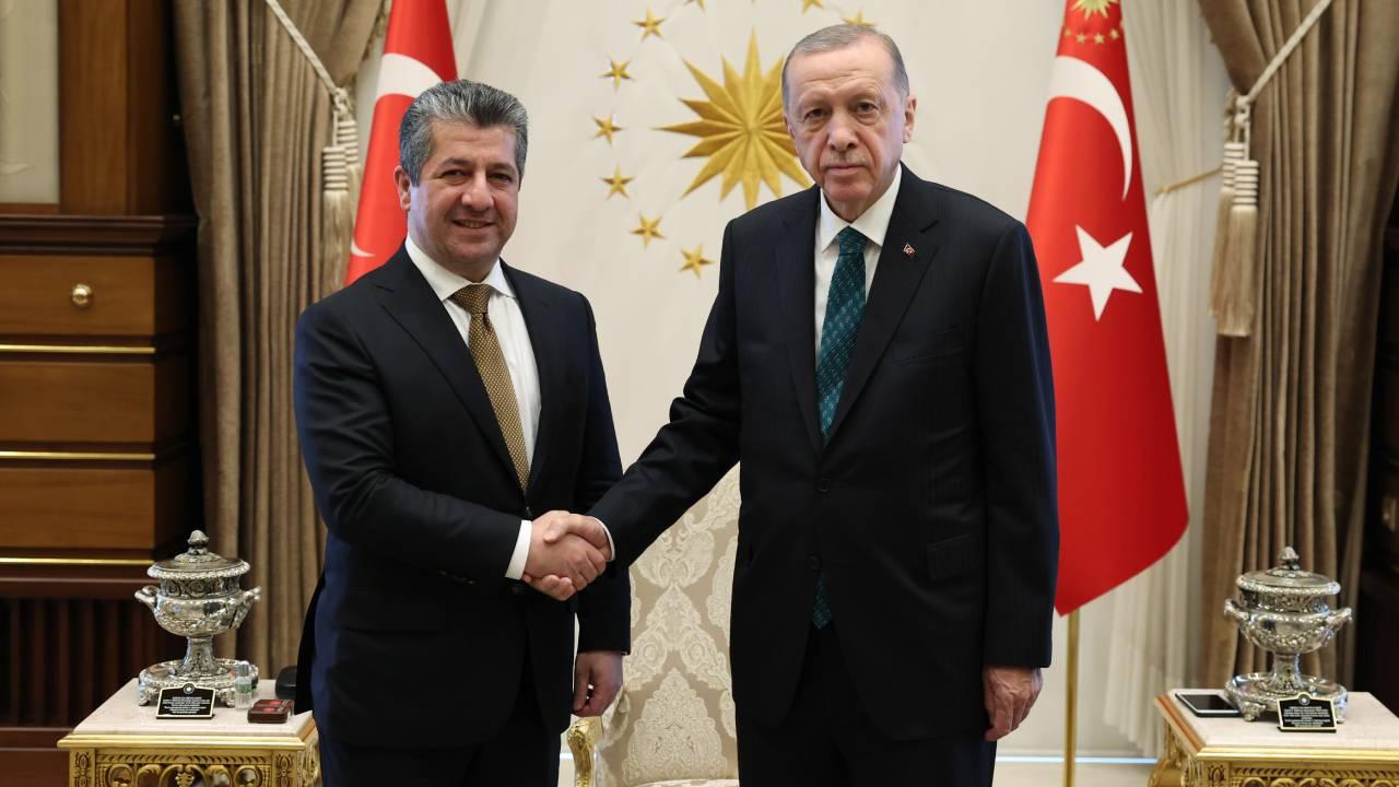 Cumhurbaşkanı Erdoğan, Mesrur Barzani'yi kabul etti