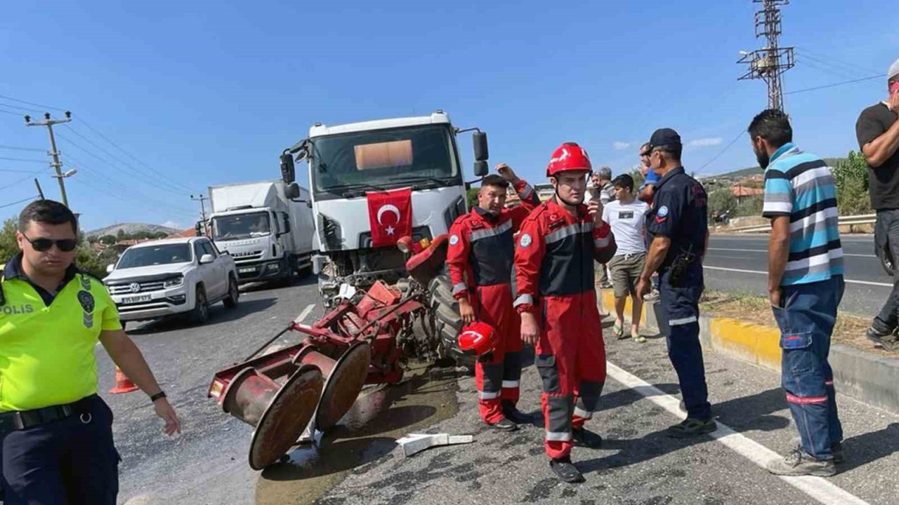 Yatağan’da beton mikseri ile traktör çarpıştı: 1 yaralı