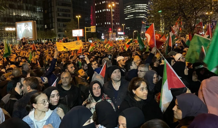 Yurt genelinde İsrail'in hastane saldırısı protesto edildi