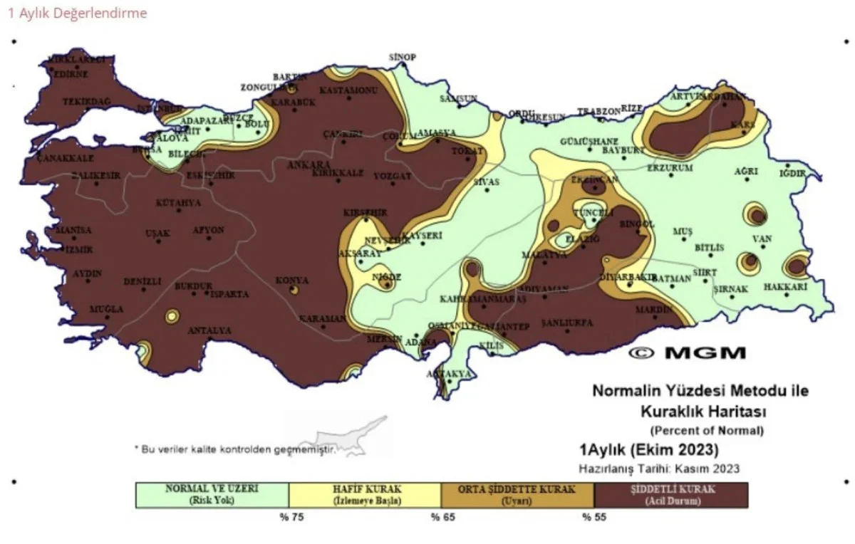 Kuraklık haritası yayınlandı: Türkiye tehlike altında