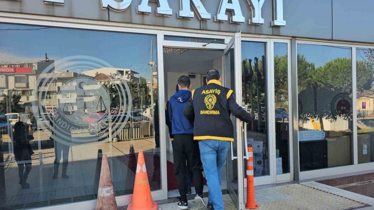 Bandırma’da oto hırsızı cezaevine gönderildi