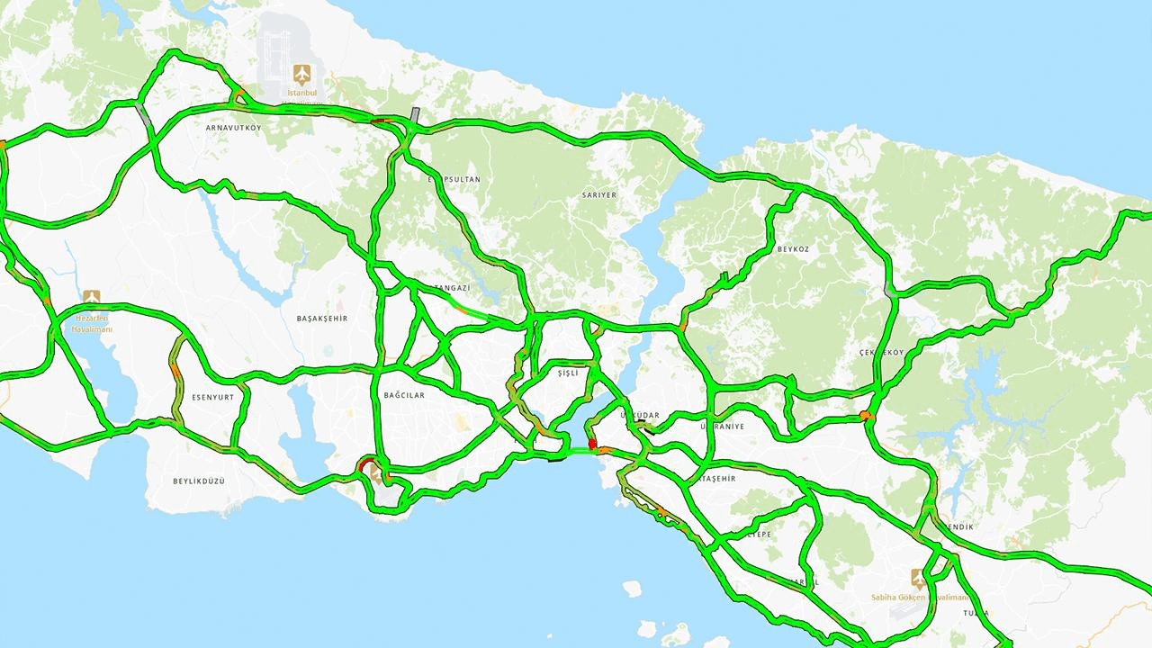 İstanbul trafiğinde bayram havası