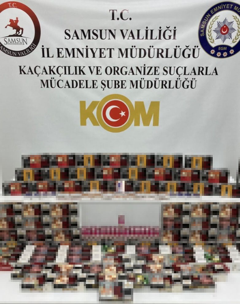 Samsun'da 28 bin 580 adet kaçak makaron ele geçirildi