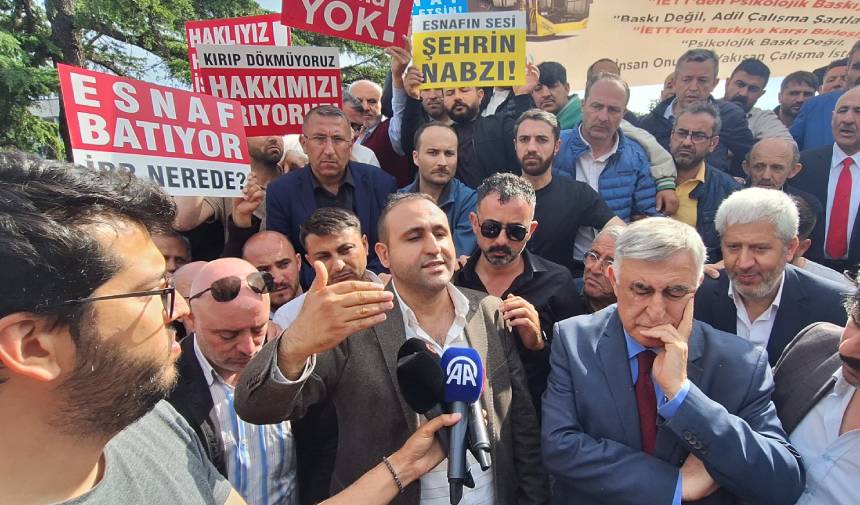 Özel halk otobüsü sahiplerinden İBB’ye protesto