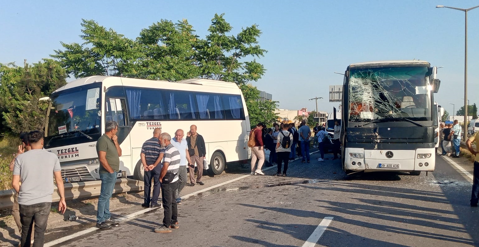 Kırklareli'nde zincirleme trafik kazası: 19 kişi yaralandı