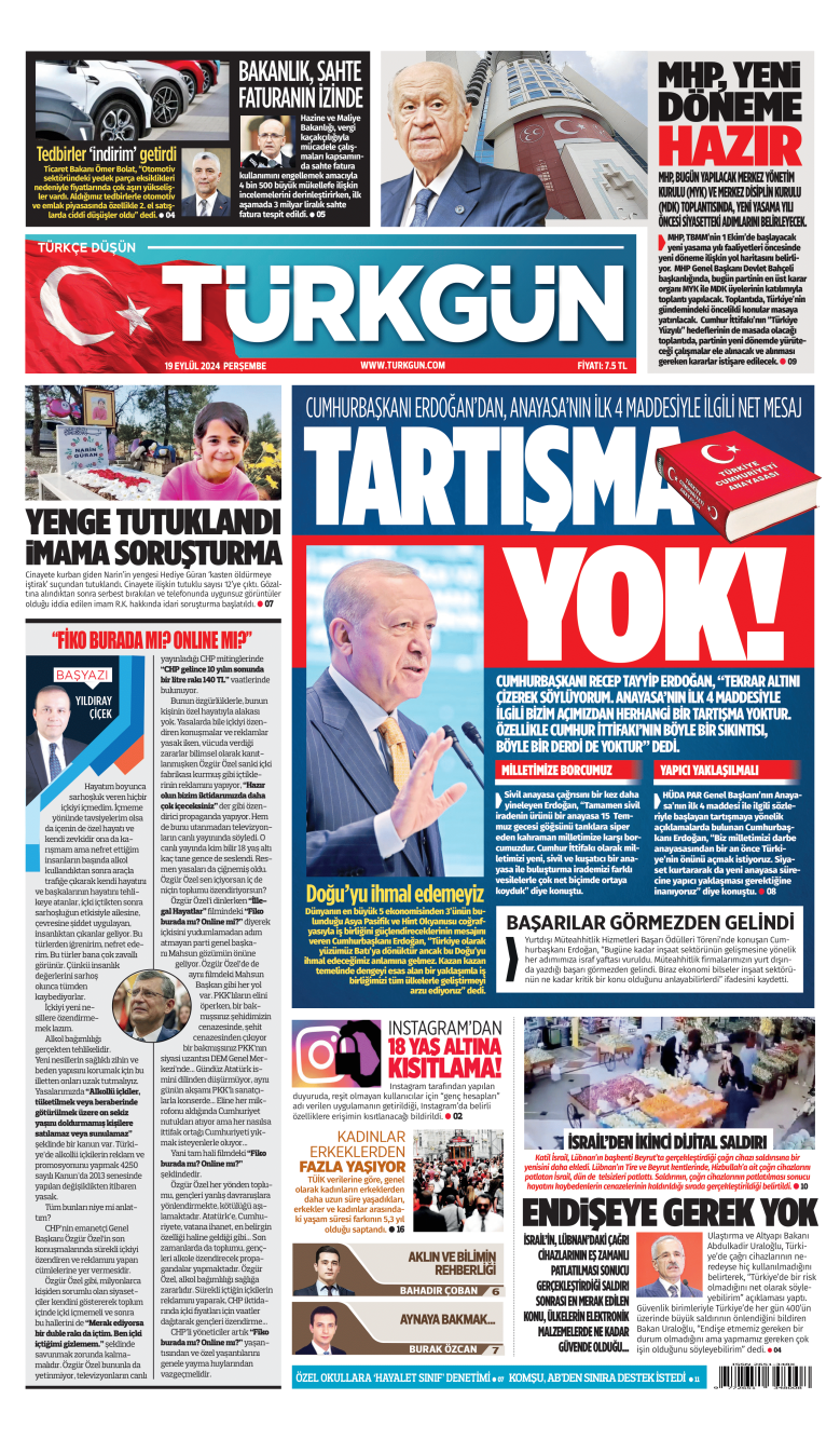 https://www.turkgun.com/Türkgün Gazetesi 19 Eylül 2024