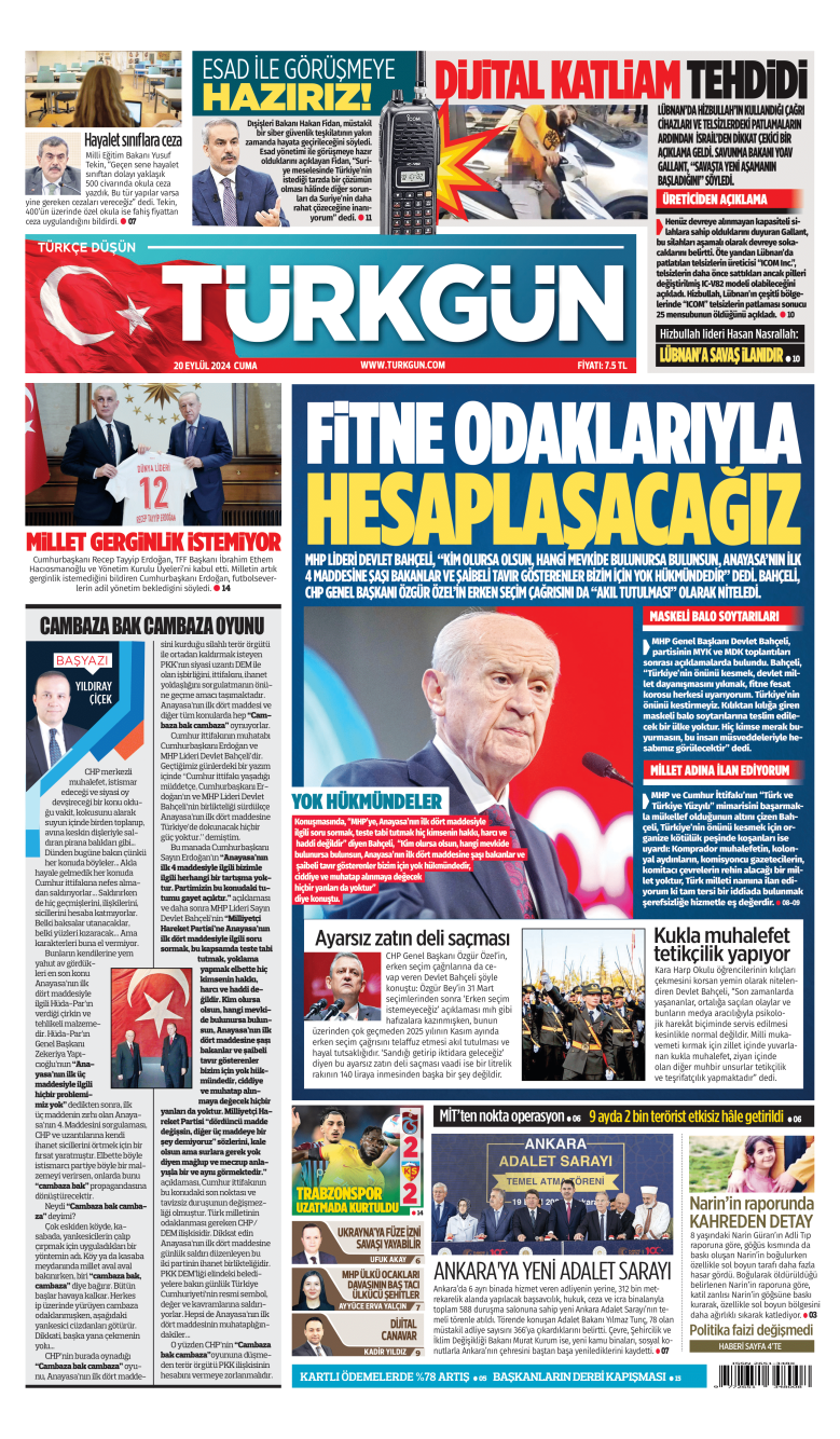 https://www.turkgun.com/Türkgün Gazetesi 20 Eylül 2024