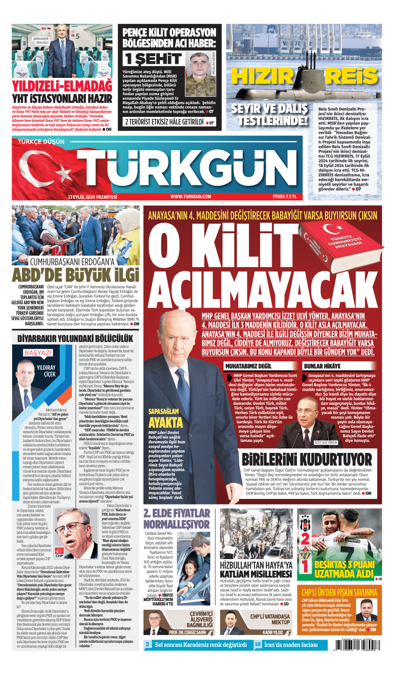 https://www.turkgun.com/Türkgün Gazetesi 23 Eylül 2024