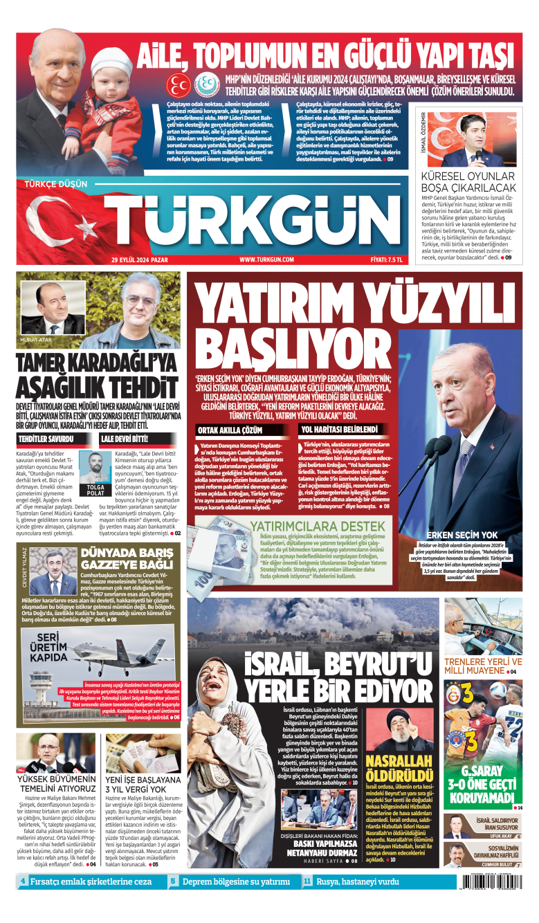 https://www.turkgun.com/Türkgün Gazetesi 29 Eylül 2024